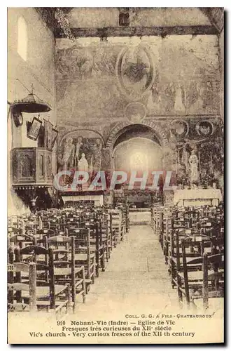 Cartes postales Nohant Vic Indre Eglise de Vic