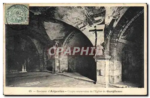 Cartes postales Environs d'Argenton Crypte souterraine de l'Eglise de Gargilesse