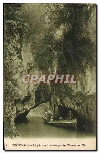 Cartes postales Gresy sur Aix Savoie Gorges du Sierroz Bateau