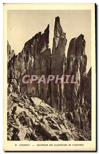 Ansichtskarte AK Chamonix Ascension des Clochetons de Plan Praz