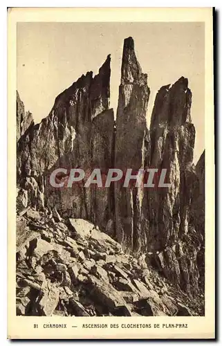 Cartes postales Chamonix Ascension des Clochetons de Plan Praz