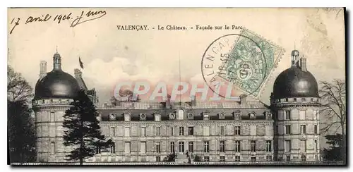 Cartes postales Valencay Le Chateau Facade sur le Parc