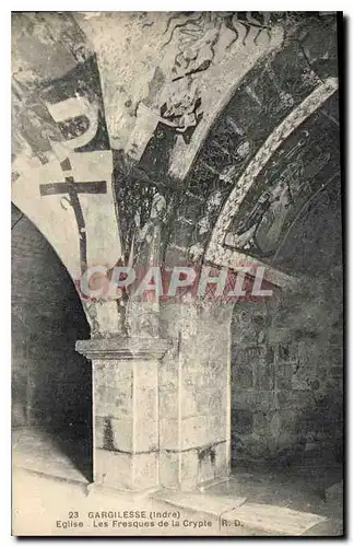 Cartes postales Gargilesse Indre Eglise Les Fresques de la Crypte