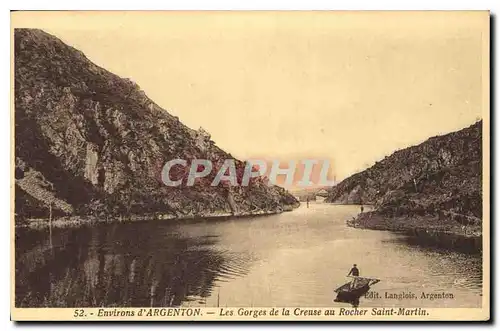 Ansichtskarte AK Environs d'Argenton Les Gorges de la Creuse au Rocher Saint Martin