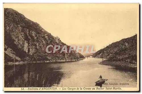 Cartes postales Environs d'Argenton Les Gorges de la Creuse au Rocher Saint Martin