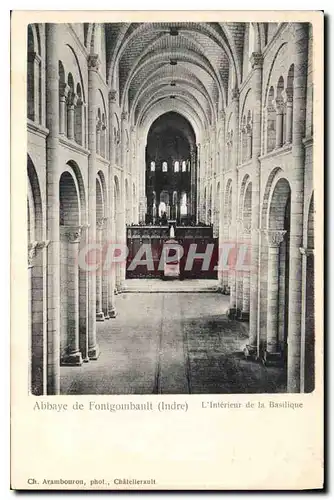 Ansichtskarte AK Abbaye de Fontgombault Indre L'Interieur de la Basilique