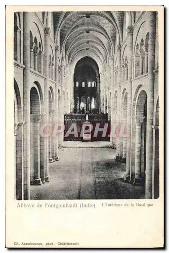 Cartes postales Abbaye de Fontgombault Indre L'Interieur de la Basilique