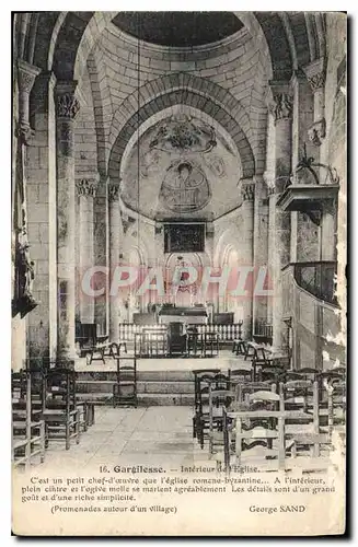 Ansichtskarte AK Gargilesse Interieur de l'Eglise