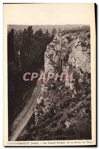 Cartes postales Fontgombault Indre Les Grands Rochers sur la Route du Blanc
