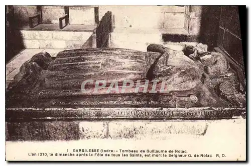 Cartes postales Gargilesse Indre Tombeau de Guillaume de Nolac