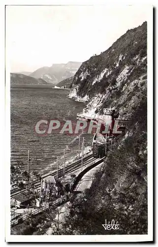 Ansichtskarte AK Lac du Bourget Route de la Corniche Les Tunnels Train