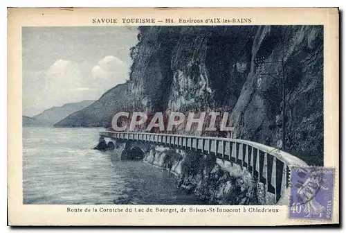 Cartes postales Environs d'Aix les Bains Route de la Corniche du Lac du Bourget