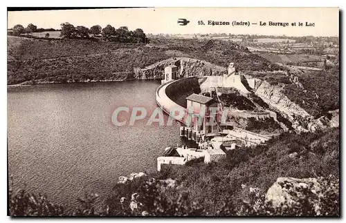 Cartes postales Eguzon Indre Le Barrage et le Lac