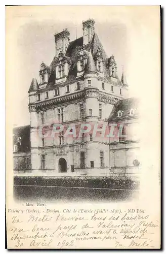 Cartes postales Valencay Indre Donjon Cote de l'Entree