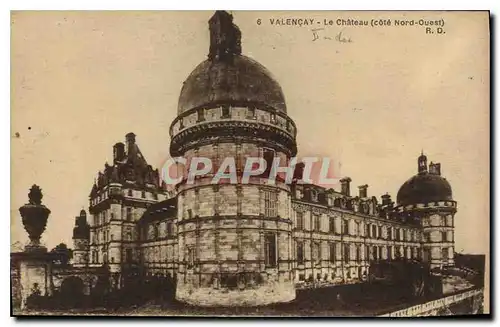 Cartes postales Valencay Le Chateau Cote Nord Ouest