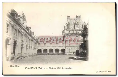 Cartes postales Valencay Indre Chateau Cote des Jardins