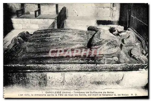 Cartes postales Gargilesse Indre Tombeau de Guillaume de Nolac