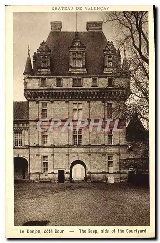 Cartes postales Chateau de Valencay Le Donjon cote Cour
