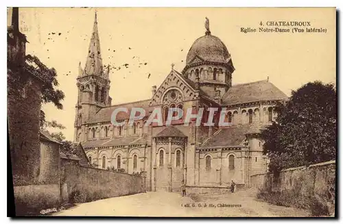 Cartes postales Chateauroux Eglise Notre Dame Vue laterale