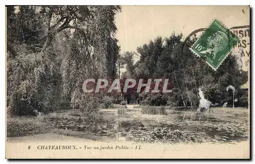 Ansichtskarte AK Chateauroux Vue au jardin Public