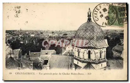 Ansichtskarte AK Chateauroux Vue generale prise du Clocher Notre Dame