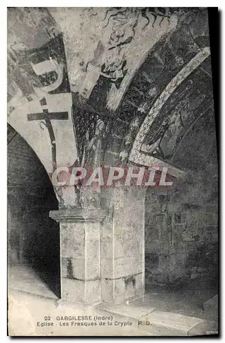 Cartes postales Gargilesse Indre Eglise Les Fresques de la Crypte