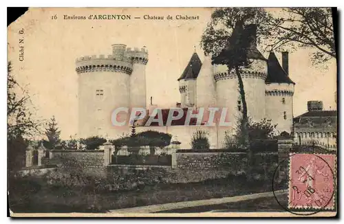 Cartes postales Environs d'Argenton Chateau de Chabenet