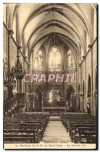 Cartes postales Issoudun Indre La Basilique de ND de Sacre Coeur La Grande Nef