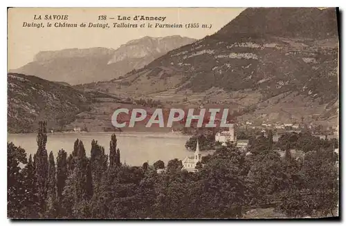 Cartes postales Lac d'Annecy Duingt le Chateau de Duingt Talloires et le Parmelan