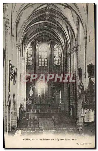 Cartes postales Nemours Interieur de l'Eglise Saint Jean