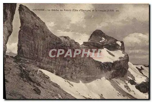 Ansichtskarte AK Gavarnie La Breche de Roland Cote d'Espagne et la casque