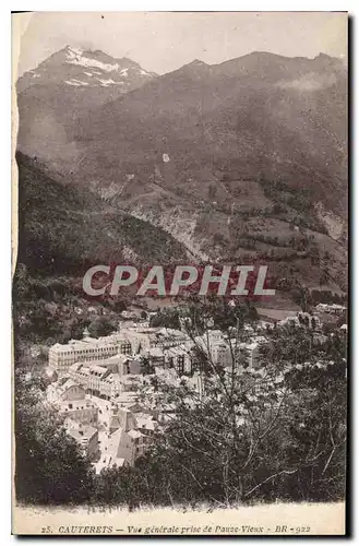 Cartes postales Cauterets Vue generale prise de Pause Vieux