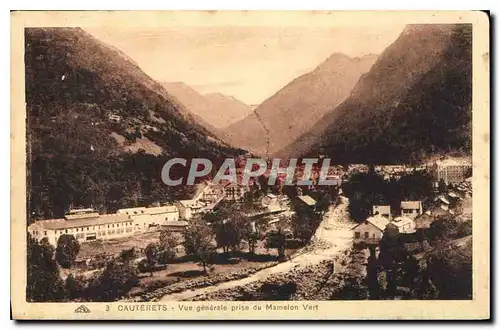 Cartes postales Cauterets Vue generale prise du Mamelon Vert