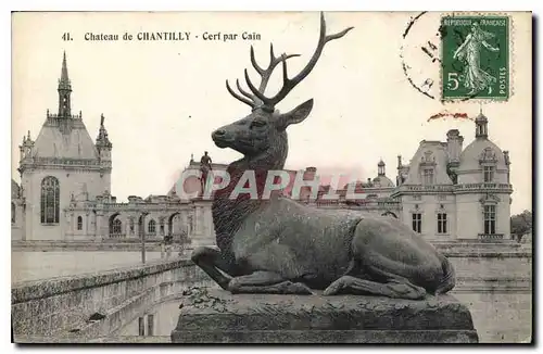 Cartes postales Chateau de Chantilly Cerf par Cain