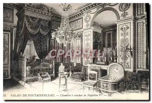 Cartes postales Palais de Fontainebleau Chambre a coucher de Napoleon