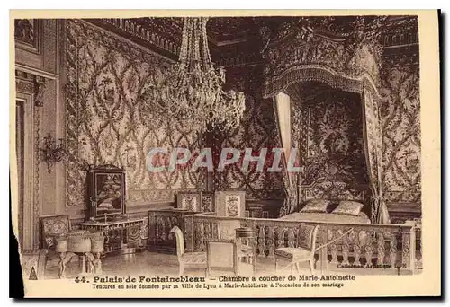 Cartes postales Palais de Fontainebleau Chambre a coucher de Marie Antoinette