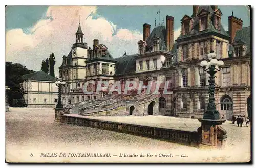 Ansichtskarte AK Palais de Fontainebleau L'Escalier du Fer a Cheval