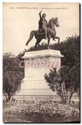 Ansichtskarte AK Montpellier Statue de Louis XIV