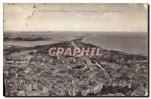 Cartes postales Cette Station Balmere Vue Panoramique La Mer et l'Etang