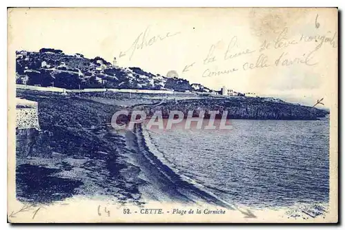 Ansichtskarte AK Cette Plage de la Corniche