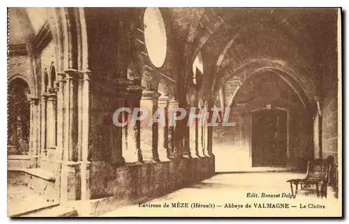 Cartes postales Environs de Meze Herault Abbaye de Valmagne Le Cloitre