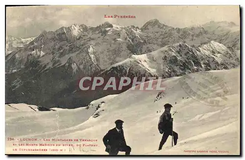 Cartes postales Luchon Les Montagnes de Venasque et les Monts Maudits e  hiver du plateau de Superbagneres