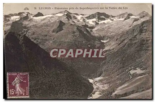 Cartes postales Luchon Panorama pris de Superbagneres sur la Vallee du Lys