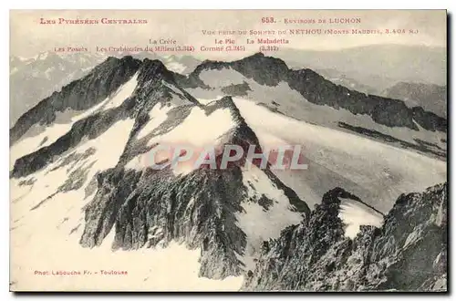 Ansichtskarte AK Environs de Luchon Vue prise du Sommet du Nethou