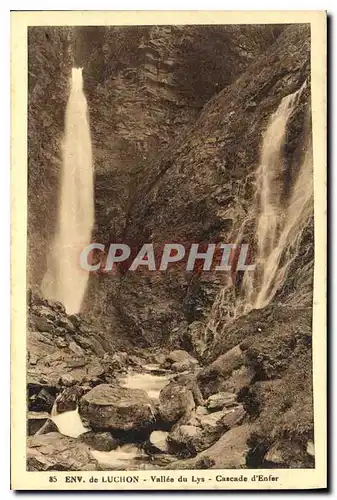 Cartes postales Env de Luchon Vallee du Lys Cascade d'Enfer