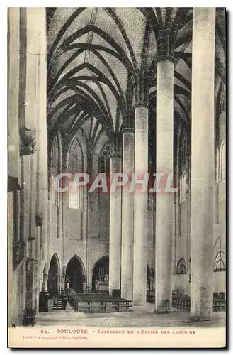 Cartes postales Toulouse Interieur de l'Eglise des Jacobins