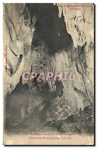 Cartes postales Grottes de Gargas St Bertrand Stalagtites et Stalagmites Face Est