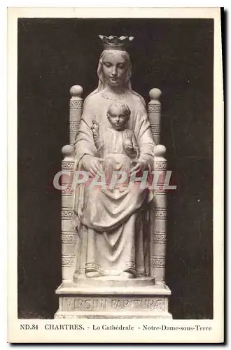 Ansichtskarte AK Chartres La Cathedrale Notre Dame sous Terre