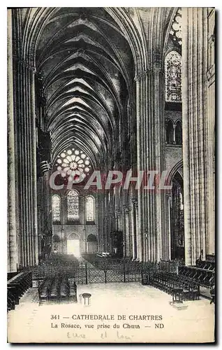 Ansichtskarte AK Cathedrale de Chartres La Rosace vue prise du Choeur