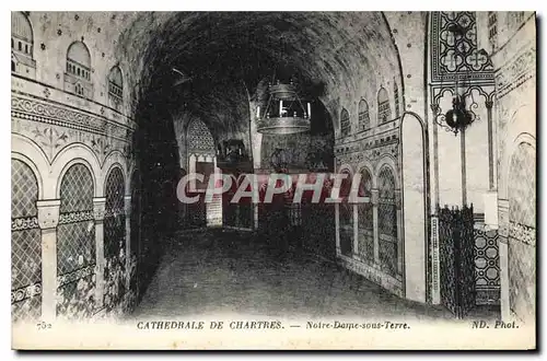 Ansichtskarte AK Cathedrale de Chartres Notre Dame sous Terre